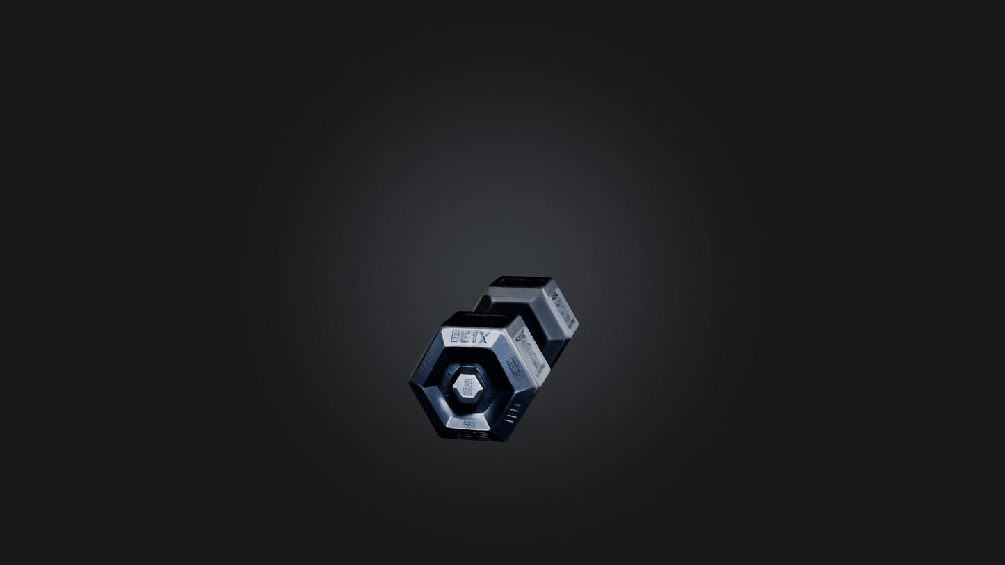 3D model Hex Dumbell VR / AR / low-poly