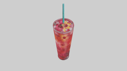 Hibiscus iced tea model VR / AR / low-poly