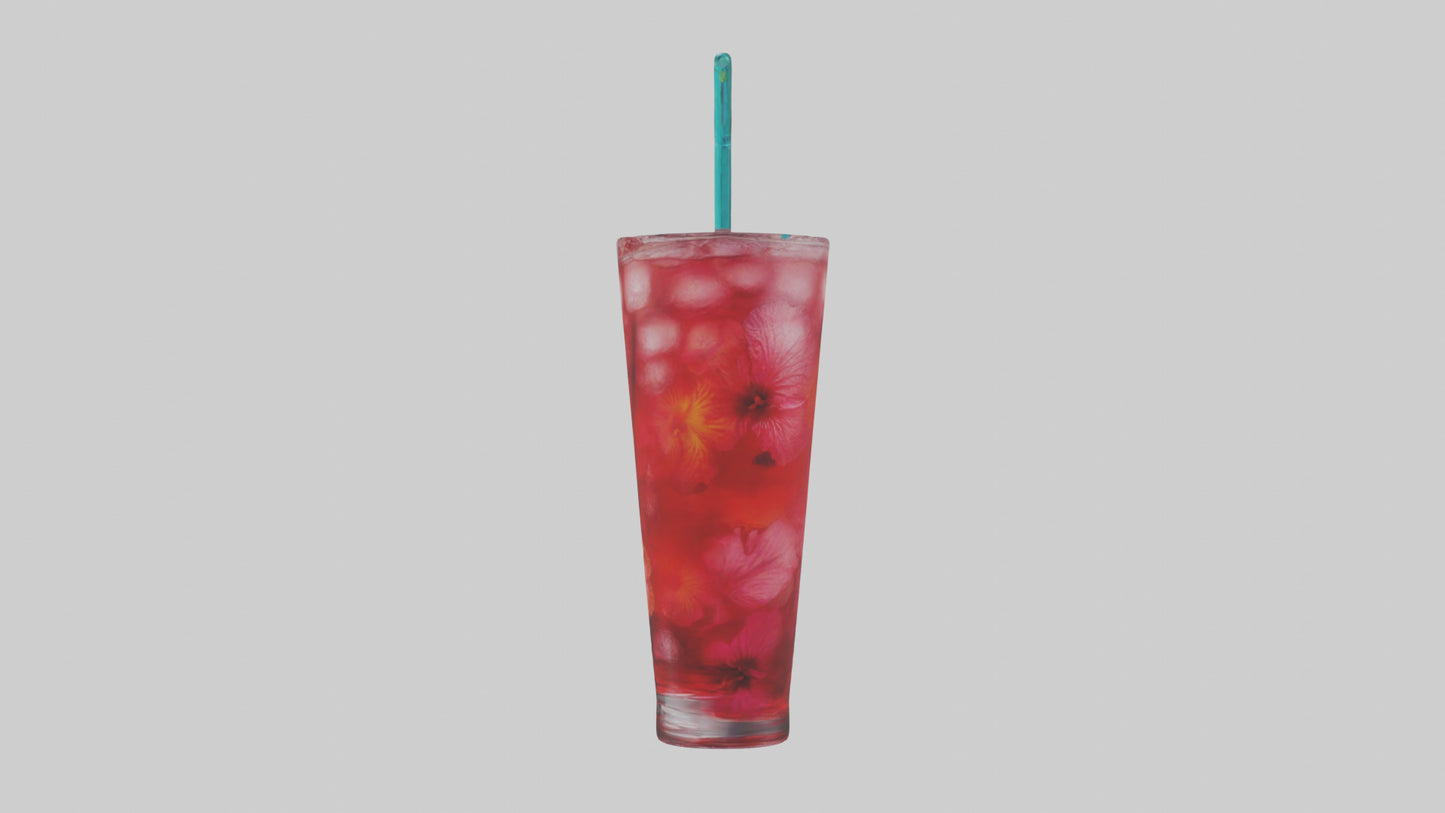 Hibiscus iced tea model VR / AR / low-poly