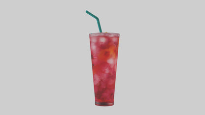 Hibiscus iced tea model VR / AR / low-poly