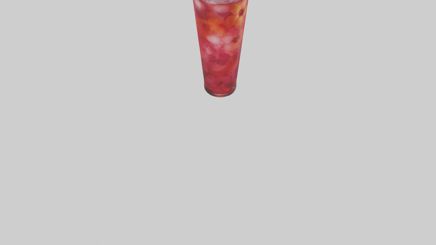 Hibiscus iced tea model VR / AR / low-poly