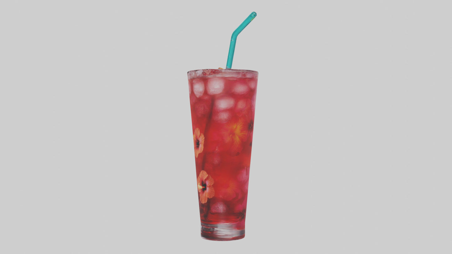 Hibiscus iced tea model VR / AR / low-poly