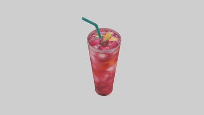 Hibiscus iced tea model VR / AR / low-poly