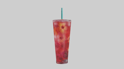 Hibiscus iced tea model VR / AR / low-poly