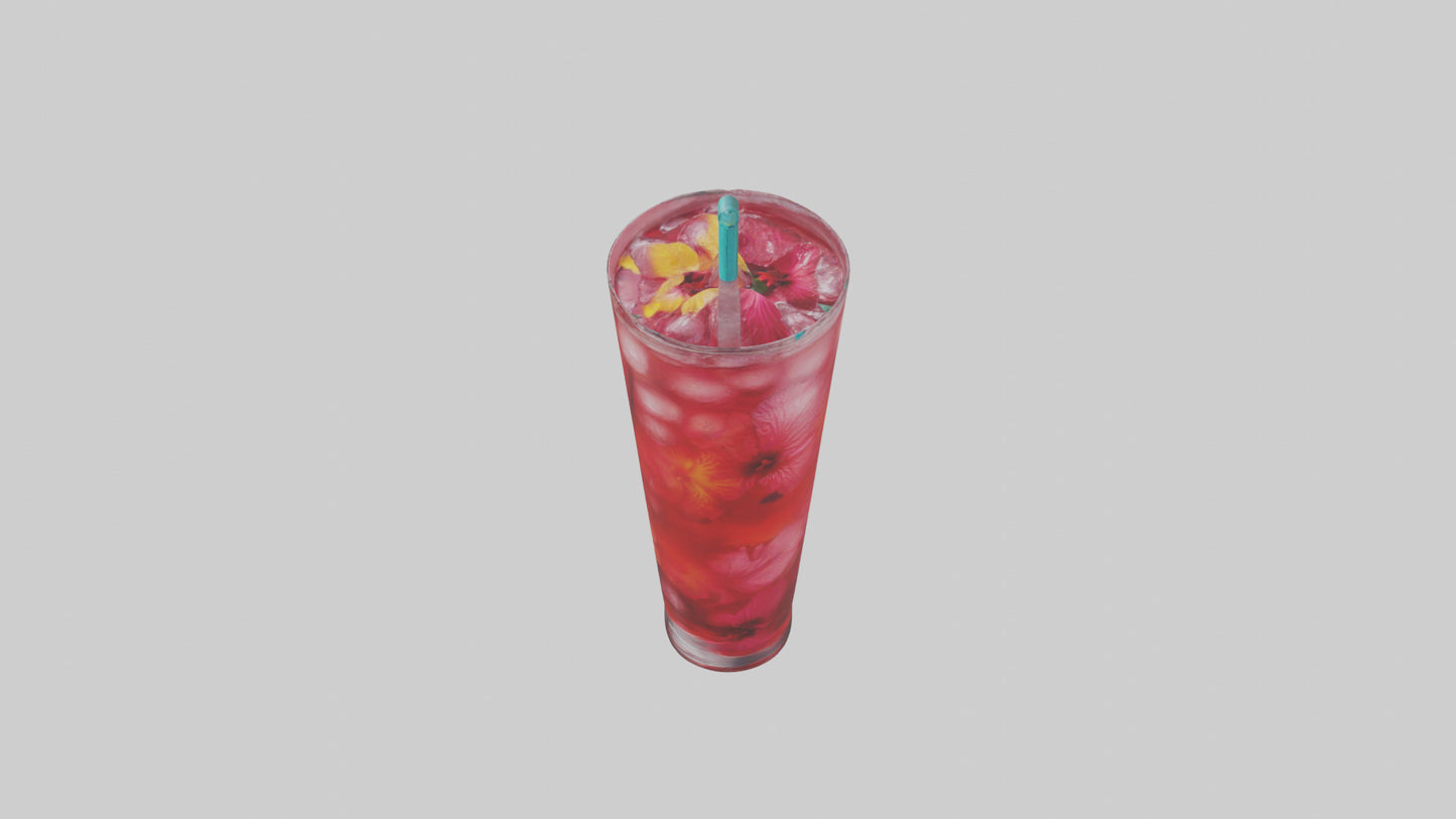 Hibiscus iced tea model VR / AR / low-poly