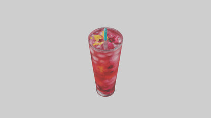 Hibiscus iced tea model VR / AR / low-poly