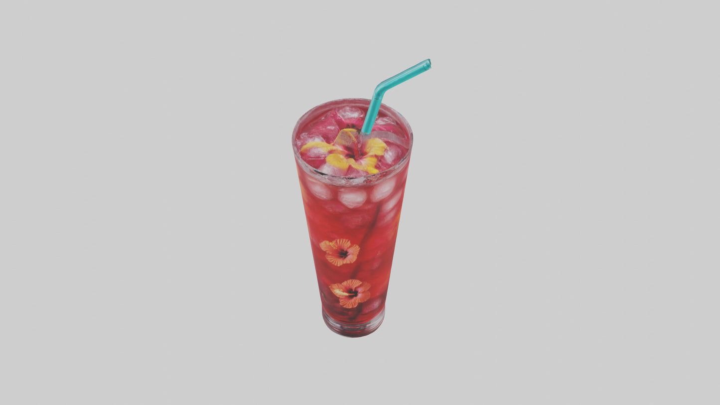 Hibiscus iced tea model VR / AR / low-poly