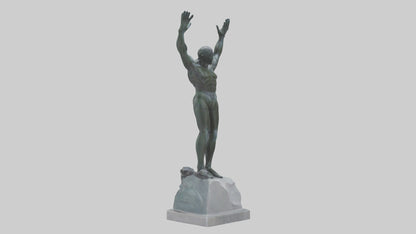 3D model High Diver at Peak statue model VR / AR / low-poly