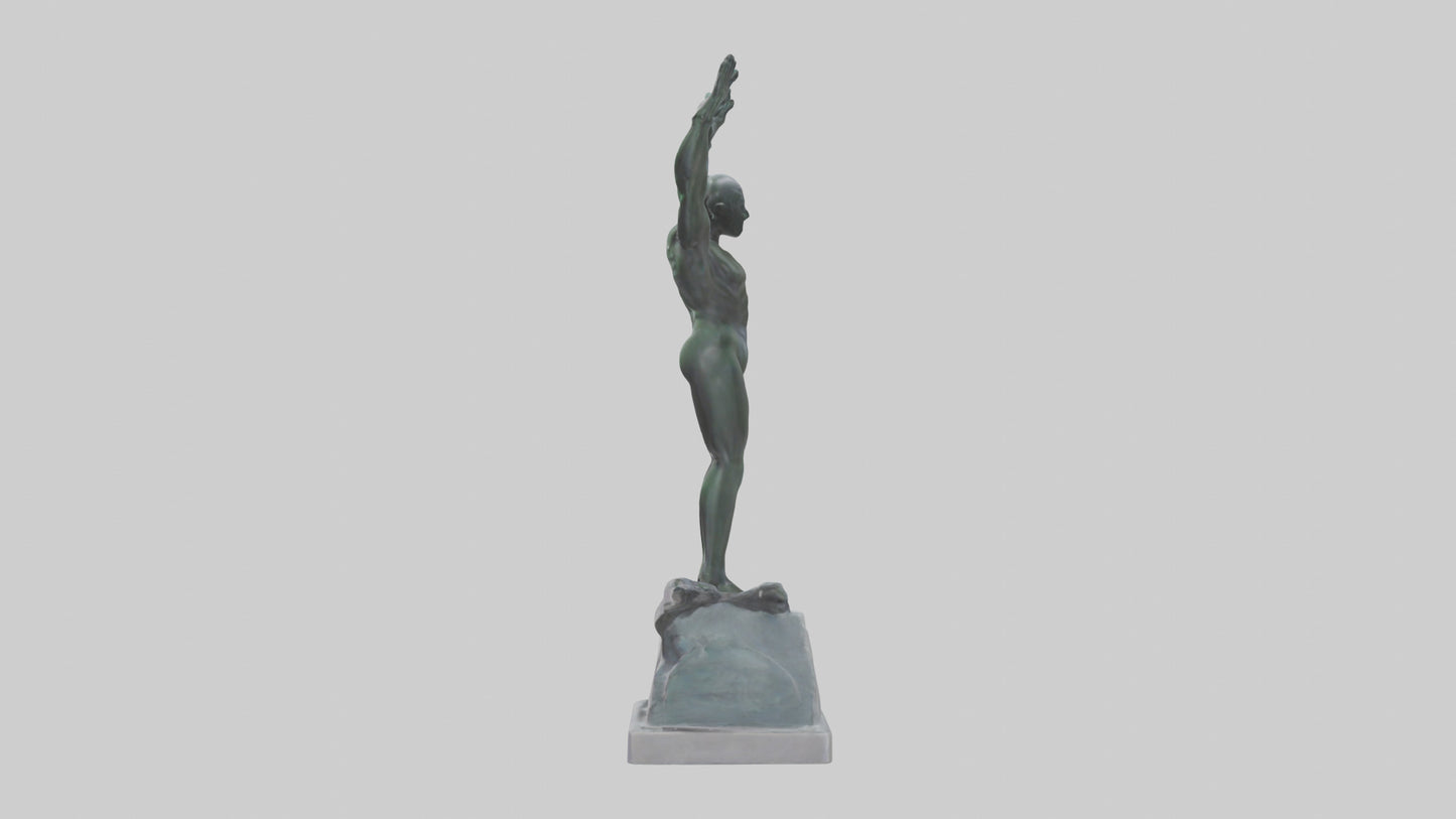 3D model High Diver at Peak statue model VR / AR / low-poly
