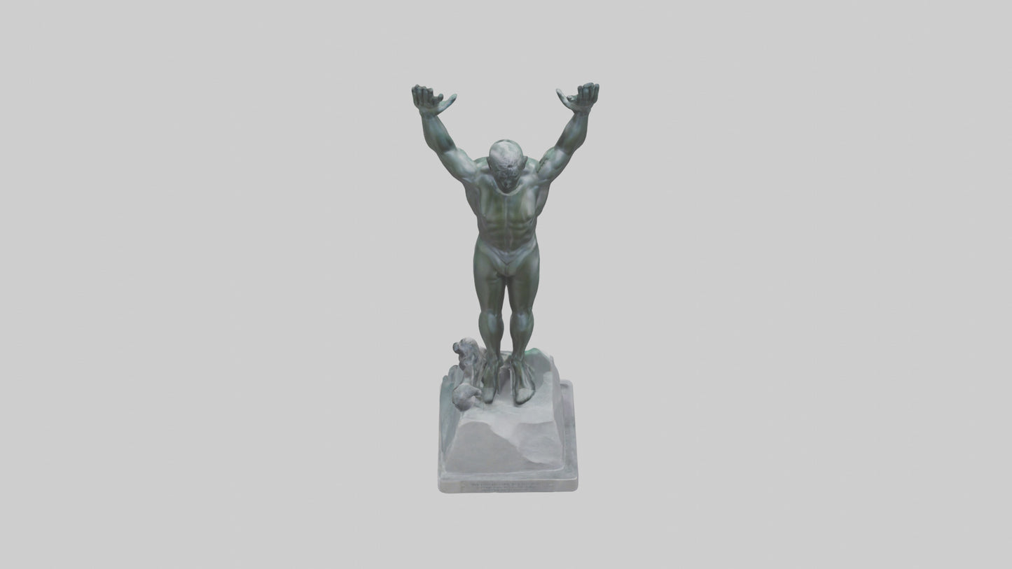 3D model High Diver at Peak statue model VR / AR / low-poly