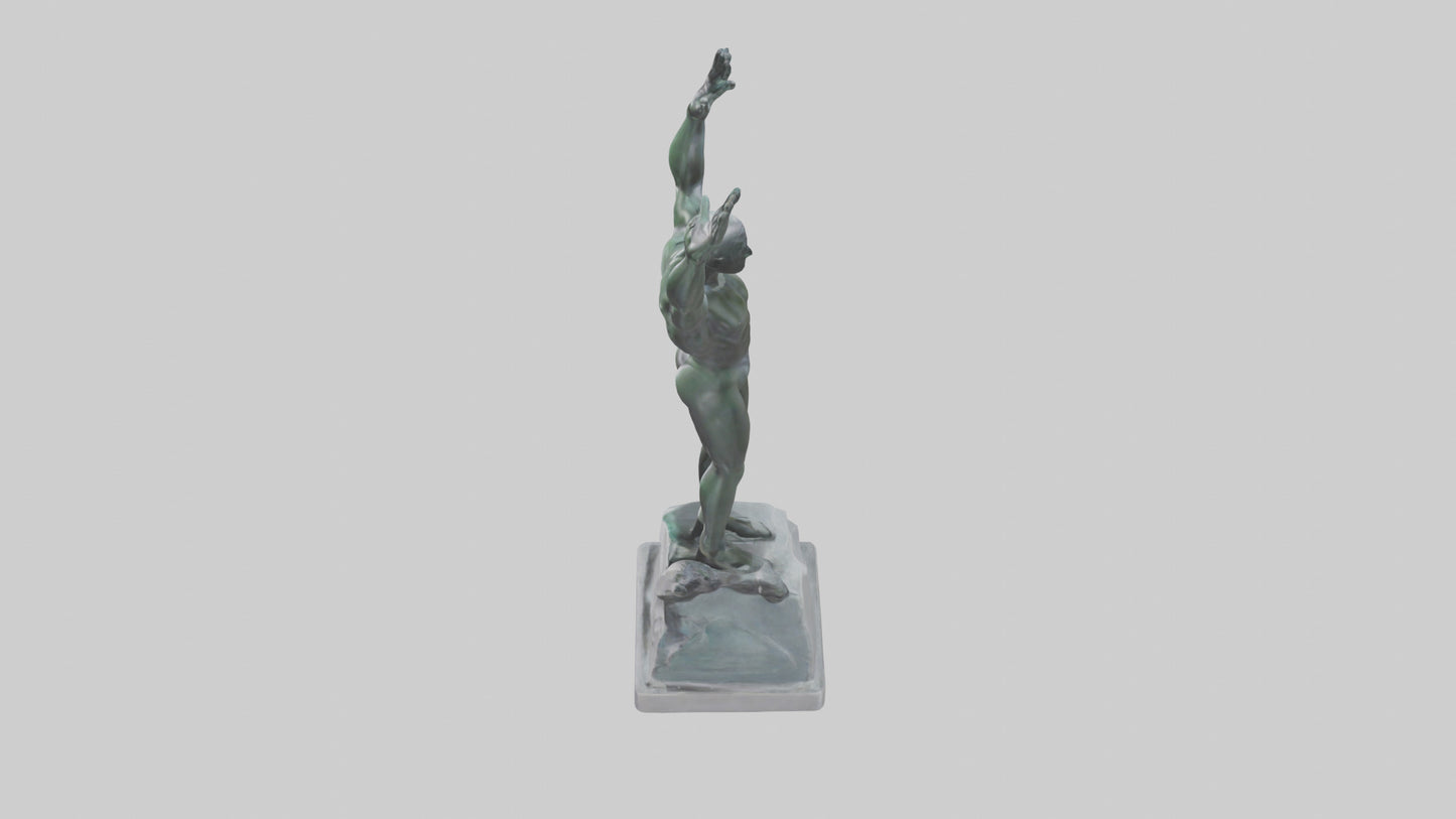 3D model High Diver at Peak statue model VR / AR / low-poly