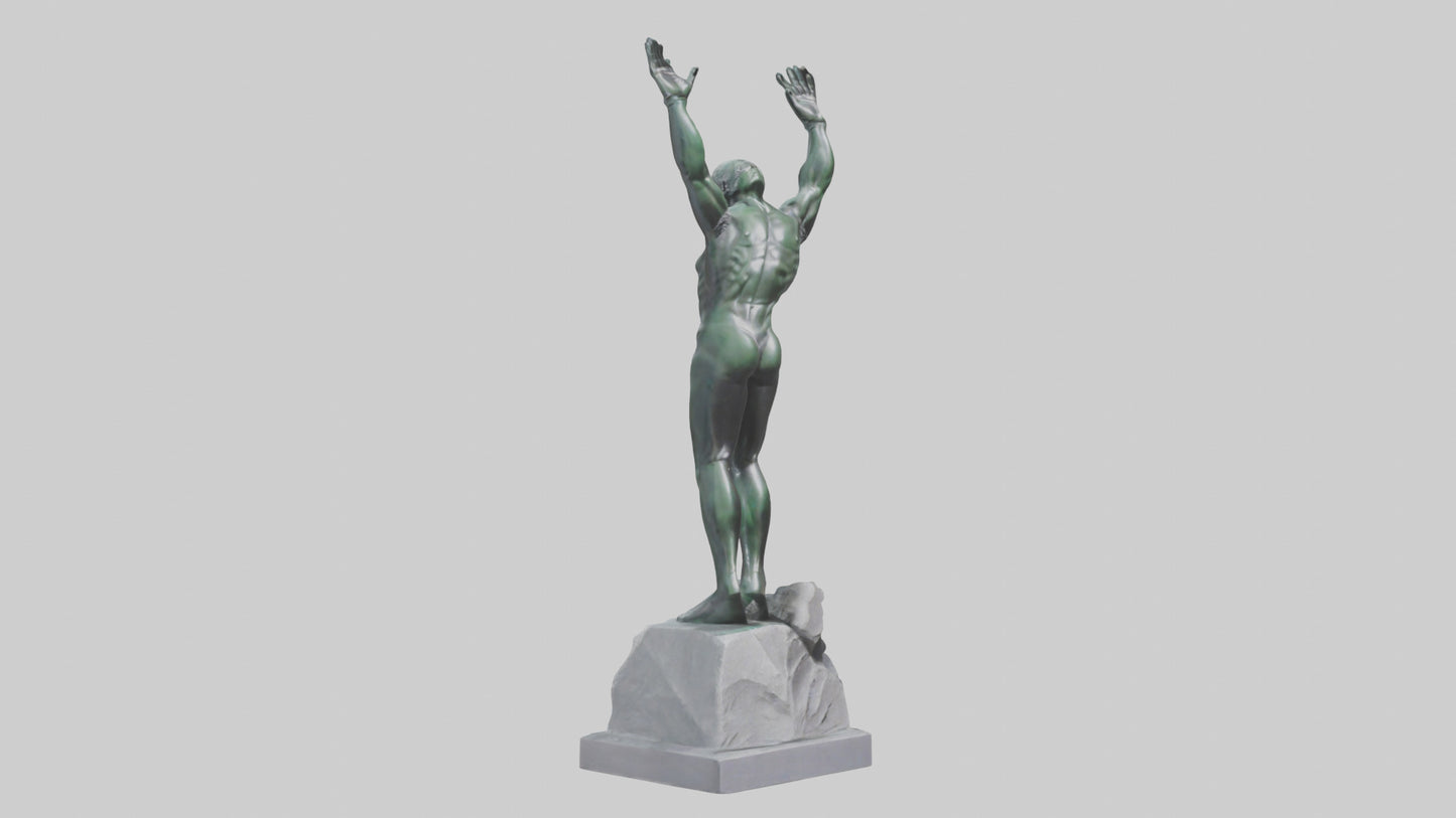 3D model High Diver at Peak statue model VR / AR / low-poly