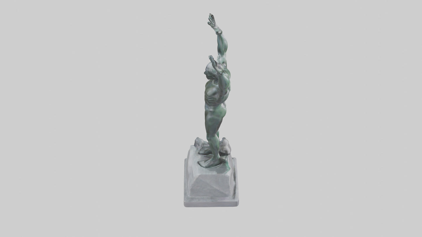 3D model High Diver at Peak statue model VR / AR / low-poly