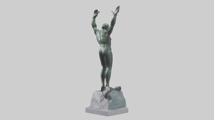 3D model High Diver at Peak statue model VR / AR / low-poly