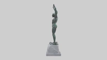 3D model High Diver at Peak statue model VR / AR / low-poly
