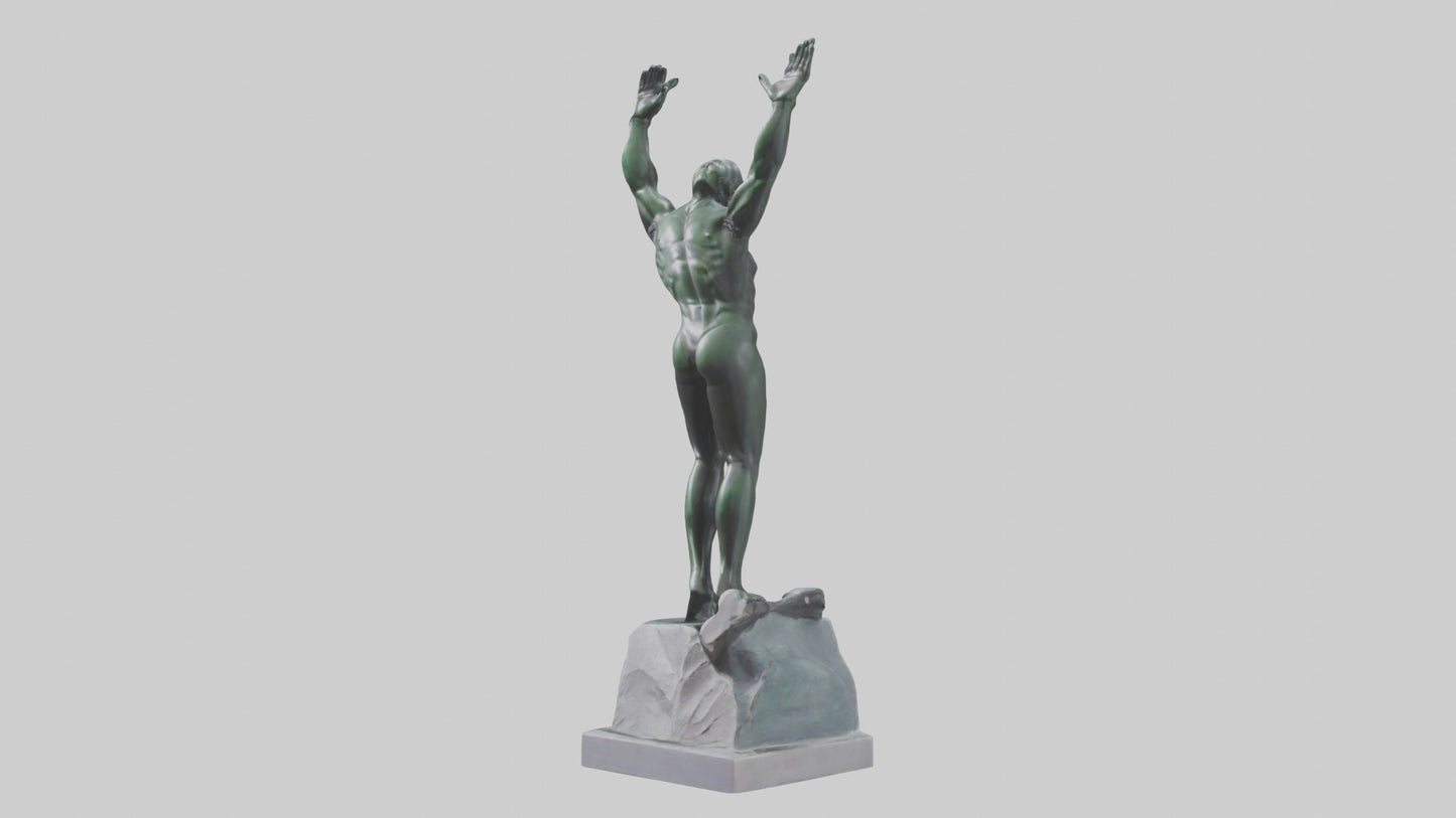 3D model High Diver at Peak statue model VR / AR / low-poly