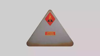 3D model High Pressure Danger Sign model VR / AR / low-poly