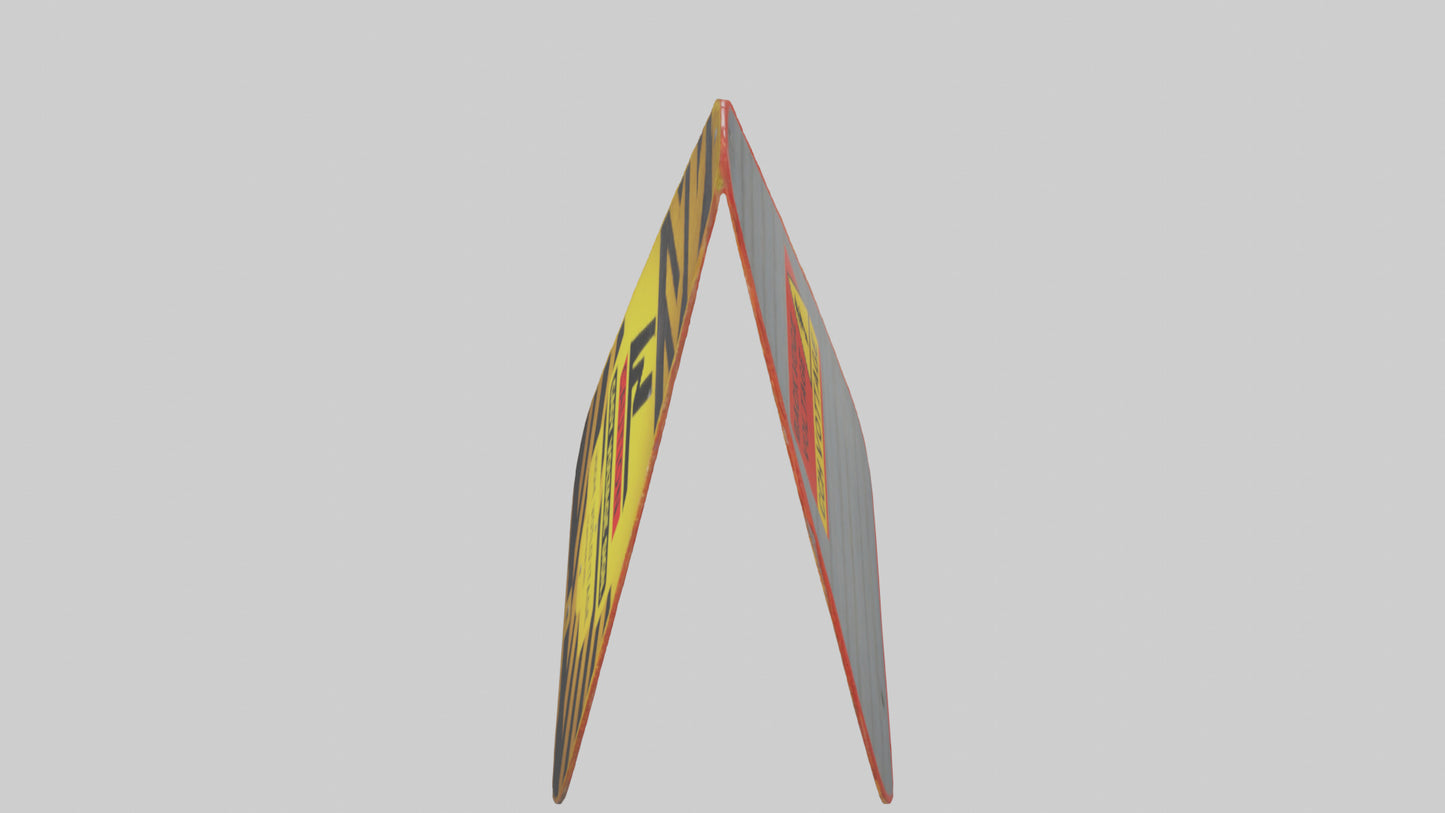 3D model High Voltage Caution Sign model VR / AR / low-poly