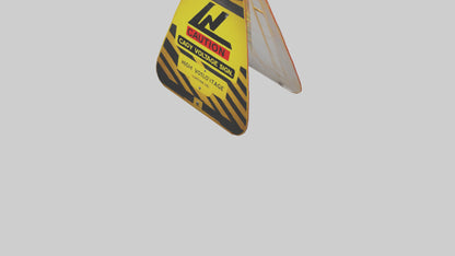3D model High Voltage Caution Sign model VR / AR / low-poly