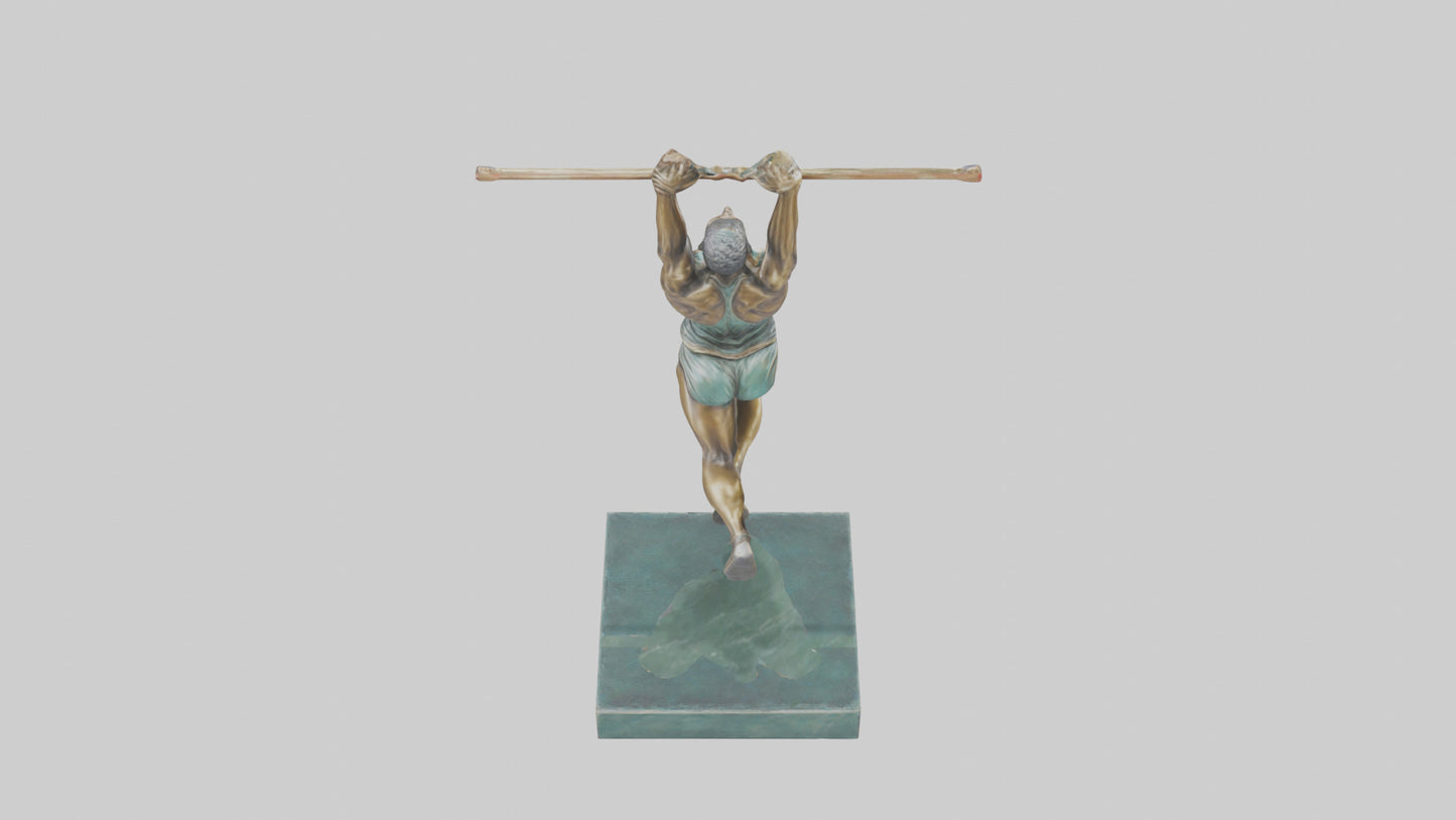 3D model HighJumper in Air statue model VR / AR / low-poly
