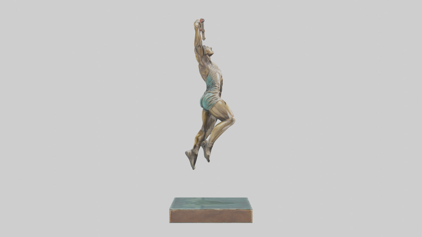3D model HighJumper in Air statue model VR / AR / low-poly