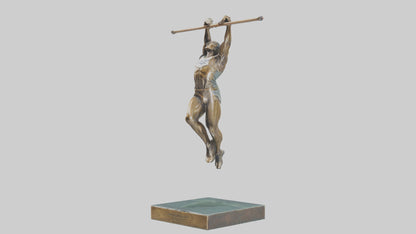 3D model HighJumper in Air statue model VR / AR / low-poly