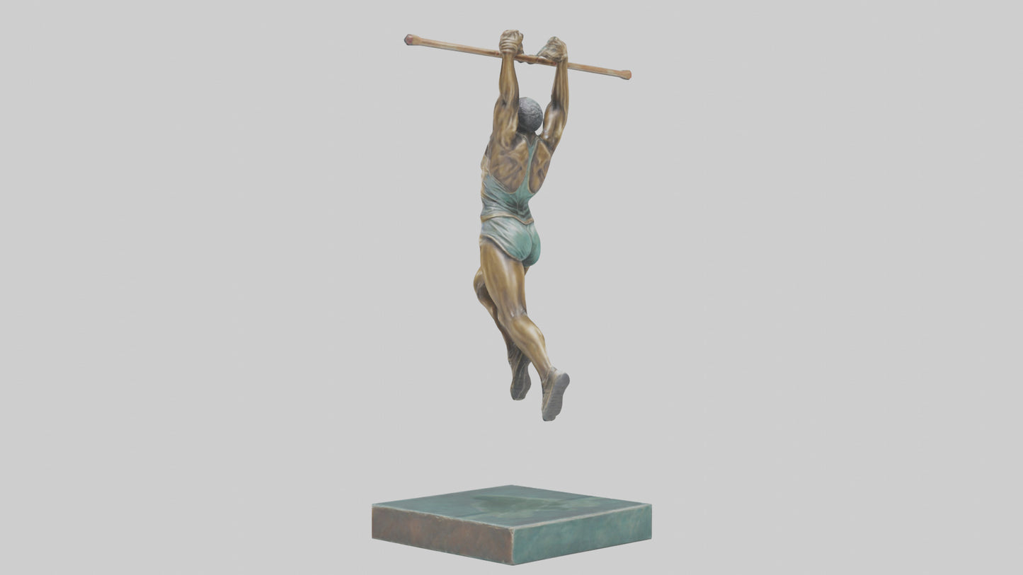 3D model HighJumper in Air statue model VR / AR / low-poly