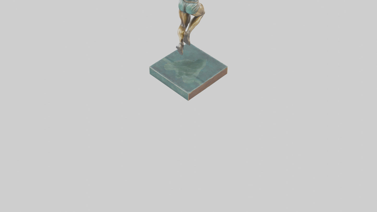 3D model HighJumper in Air statue model VR / AR / low-poly