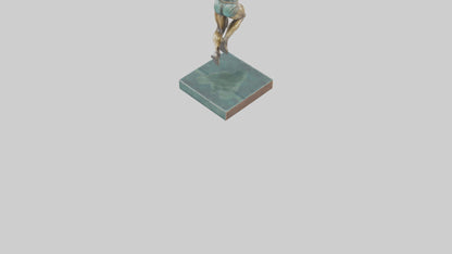 3D model HighJumper in Air statue model VR / AR / low-poly