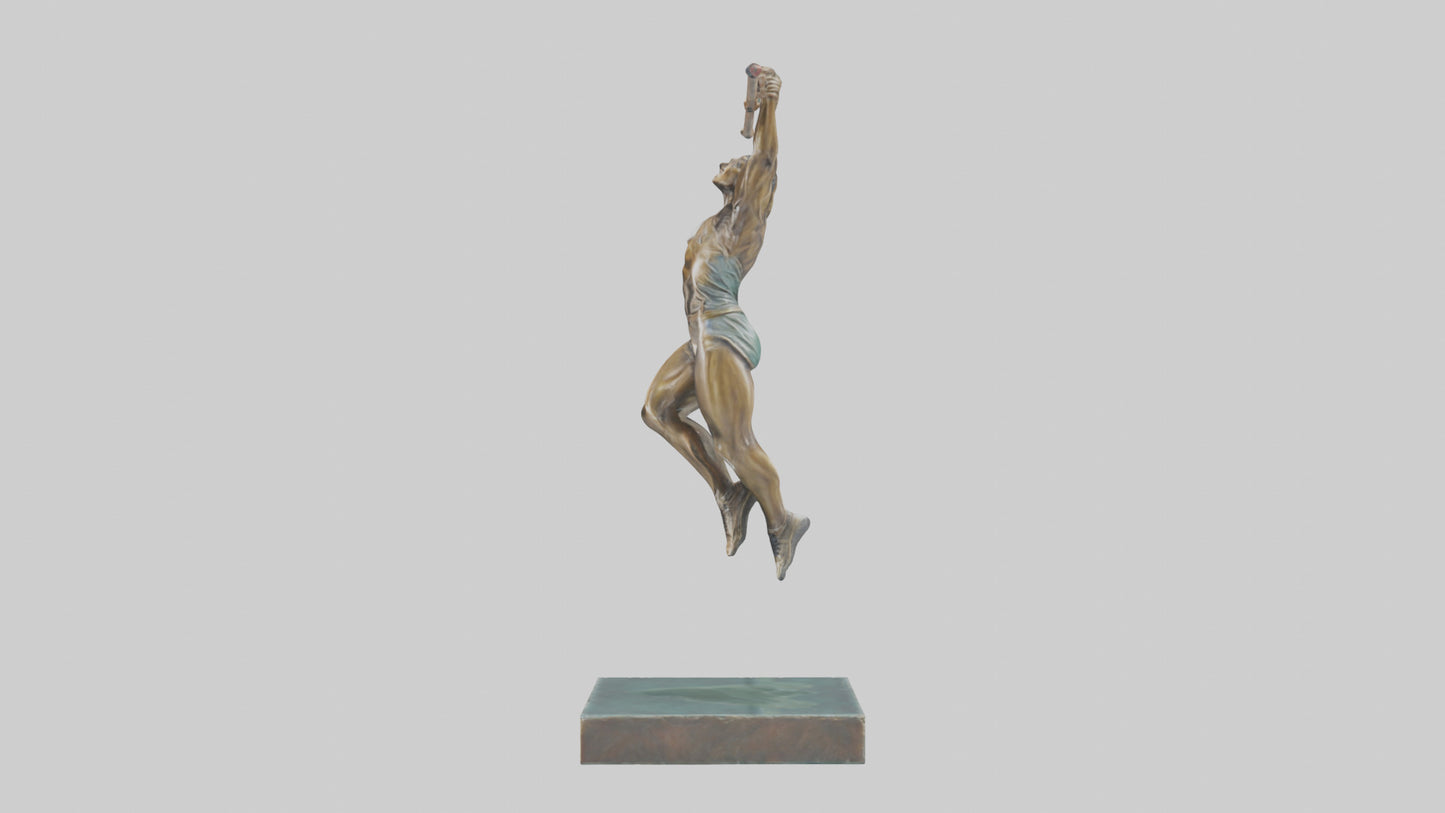 3D model HighJumper in Air statue model VR / AR / low-poly