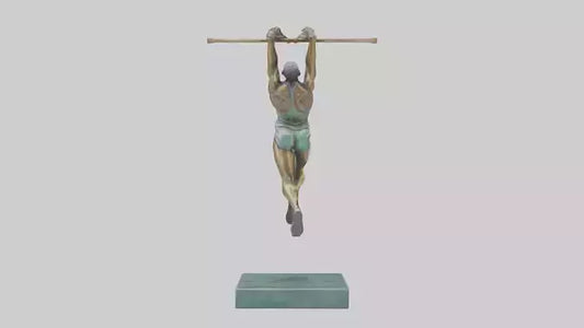 3D model HighJumper in Air statue model VR / AR / low-poly
