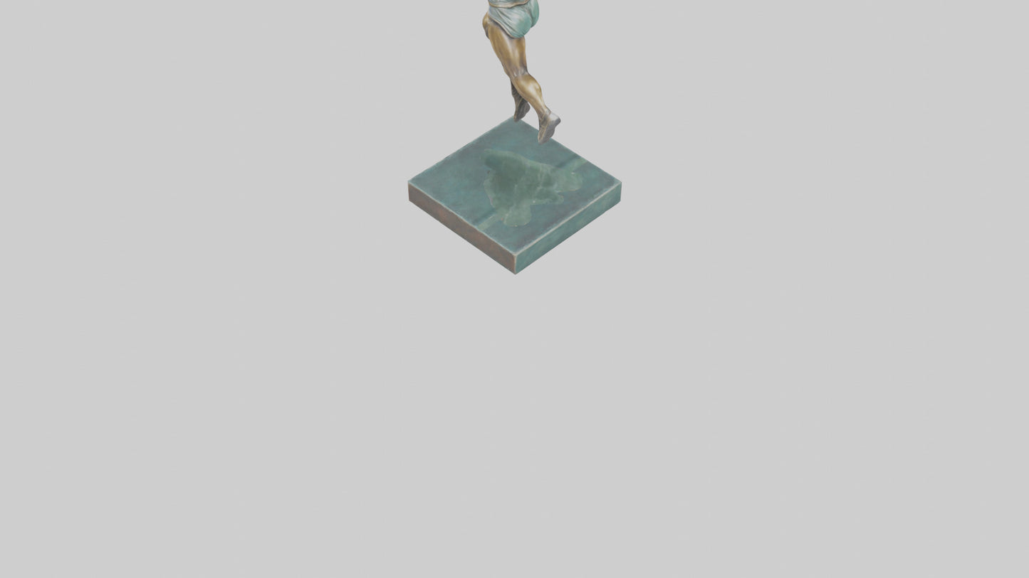 3D model HighJumper in Air statue model VR / AR / low-poly