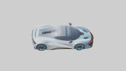 3D model Hightech Electric Sports Car model VR / AR / low-poly