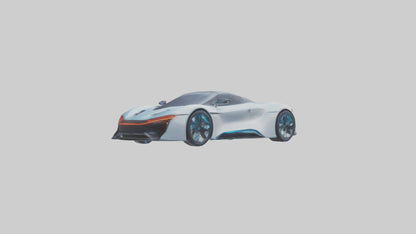 3D model Hightech Electric Sports Car model VR / AR / low-poly