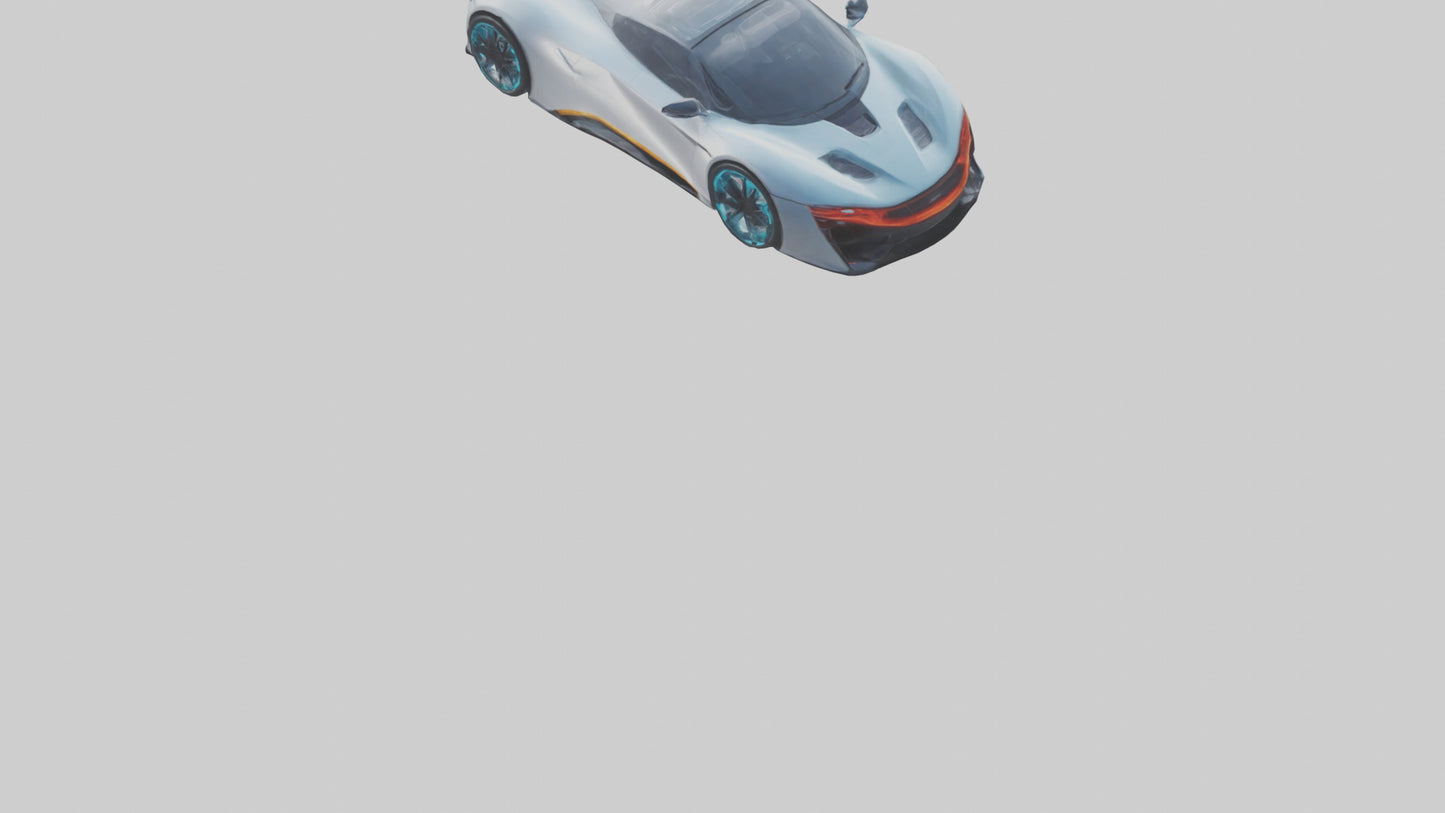 3D model Hightech Electric Sports Car model VR / AR / low-poly