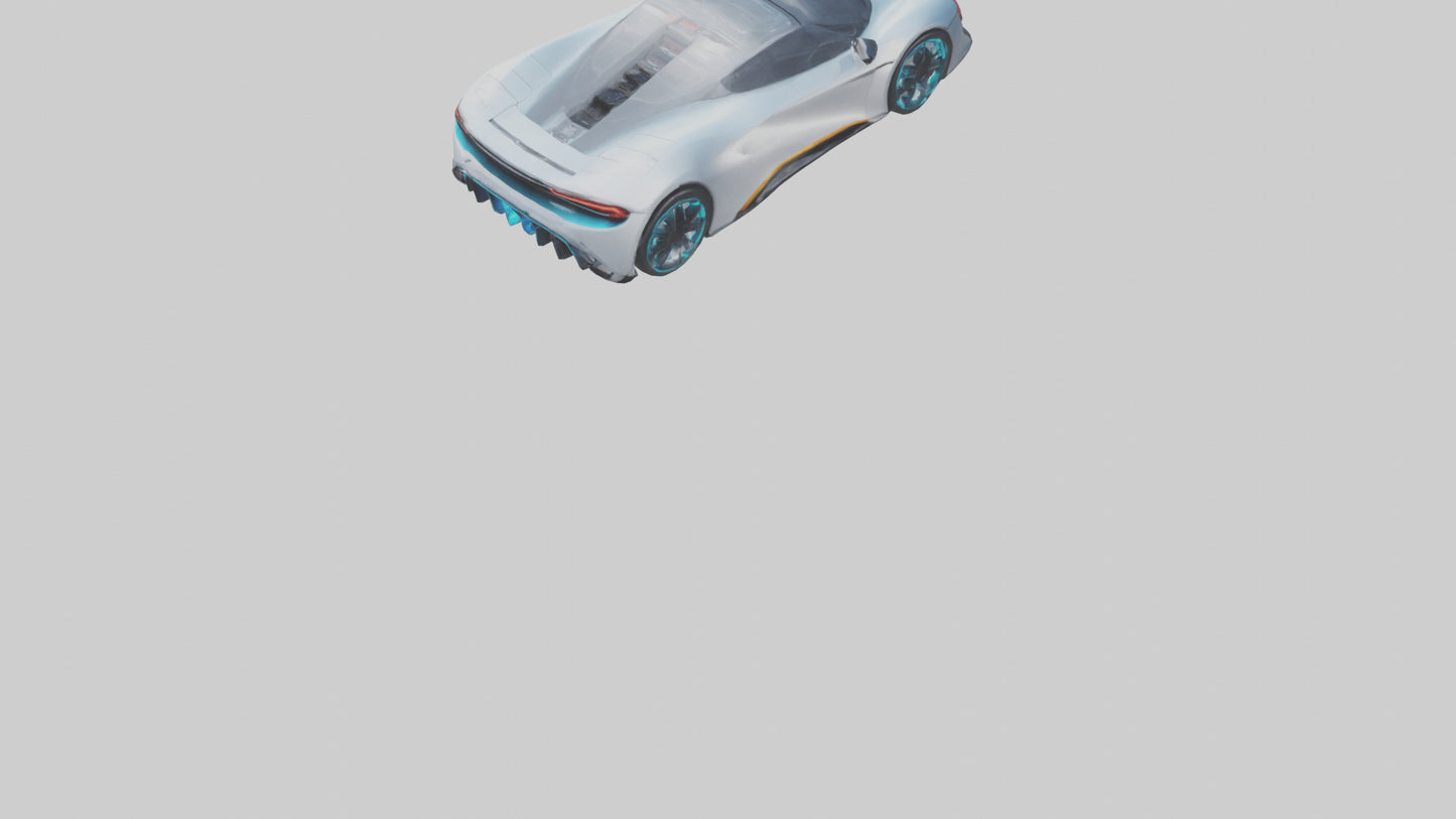 3D model Hightech Electric Sports Car model VR / AR / low-poly