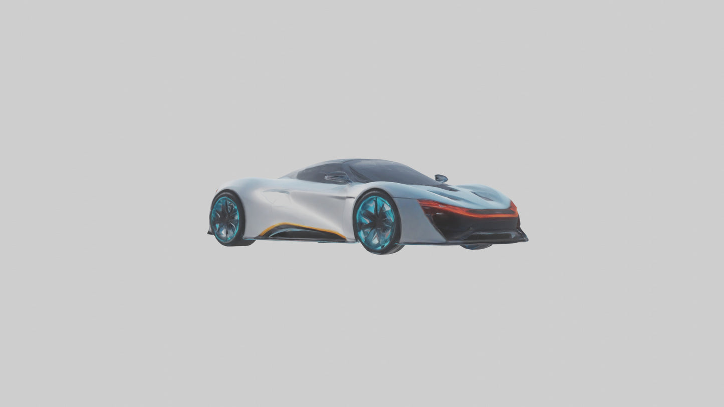 3D model Hightech Electric Sports Car model VR / AR / low-poly