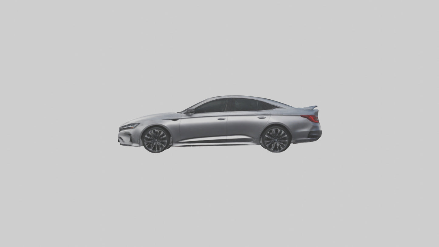 Hightech Performance Sedan model VR / AR / low-poly
