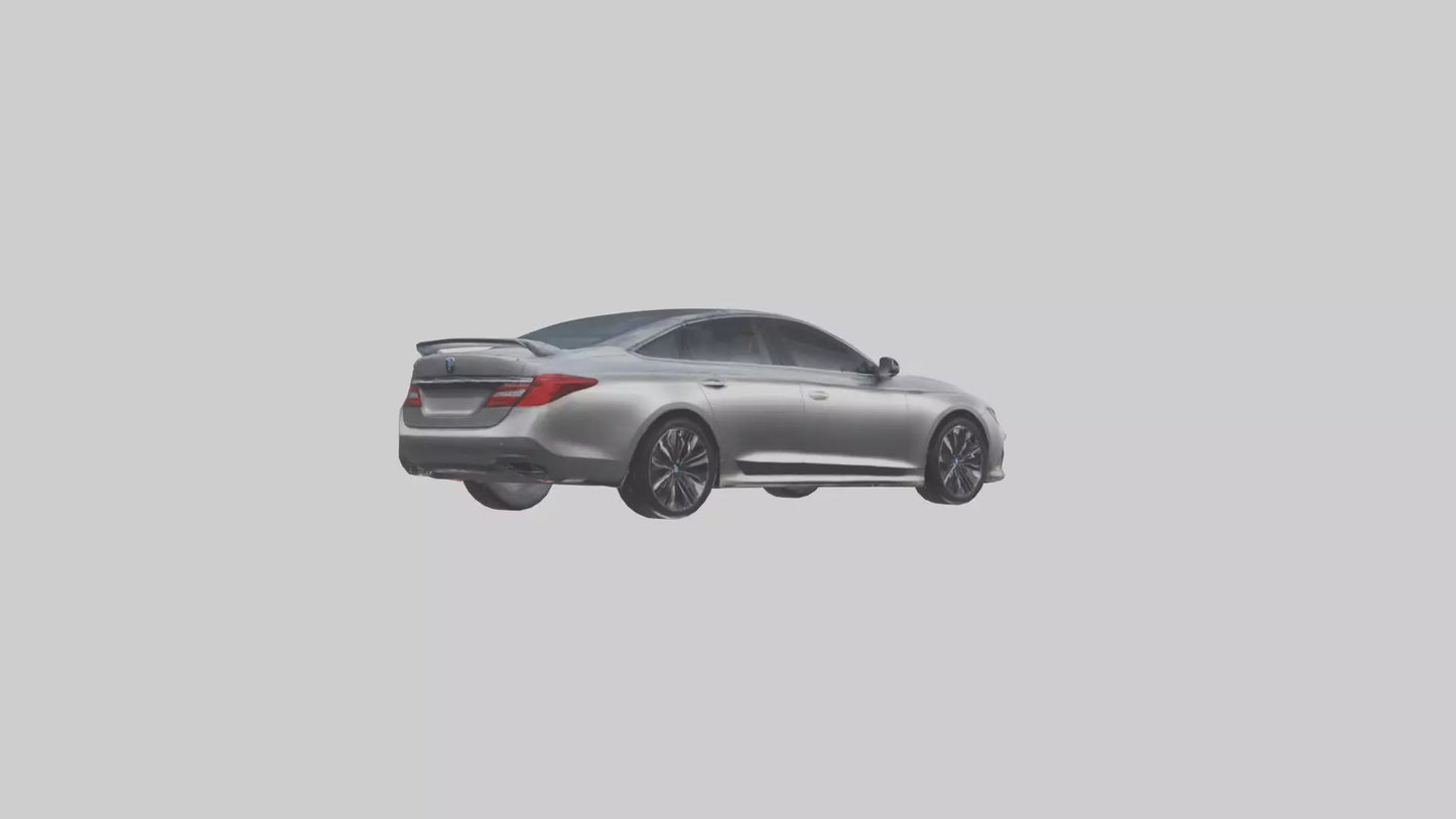 Hightech Performance Sedan model VR / AR / low-poly