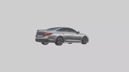 Hightech Performance Sedan model VR / AR / low-poly