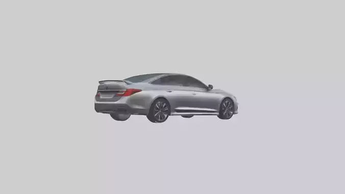 Hightech Performance Sedan model VR / AR / low-poly