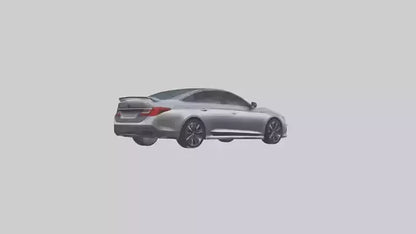 Hightech Performance Sedan model VR / AR / low-poly