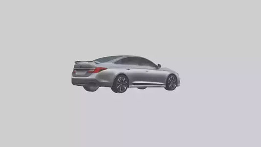 Hightech Performance Sedan model VR / AR / low-poly