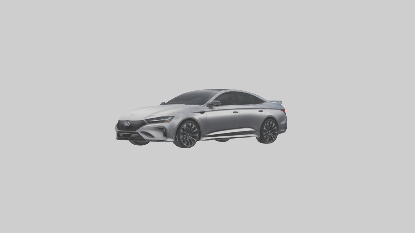 Hightech Performance Sedan model VR / AR / low-poly