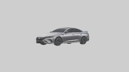 Hightech Performance Sedan model VR / AR / low-poly