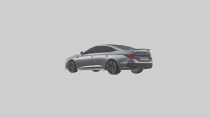 Hightech Performance Sedan model VR / AR / low-poly