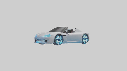 3D model Hightech Roadster with LED Lights model VR / AR / low-poly