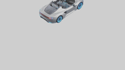3D model Hightech Roadster with LED Lights model VR / AR / low-poly