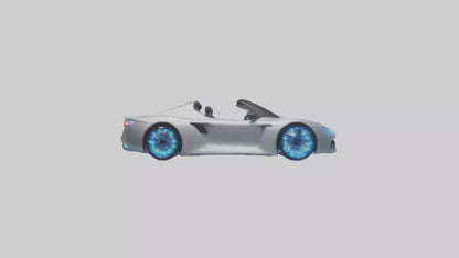 3D model Hightech Roadster with LED Lights model VR / AR / low-poly