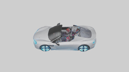 3D model Hightech Roadster with LED Lights model VR / AR / low-poly